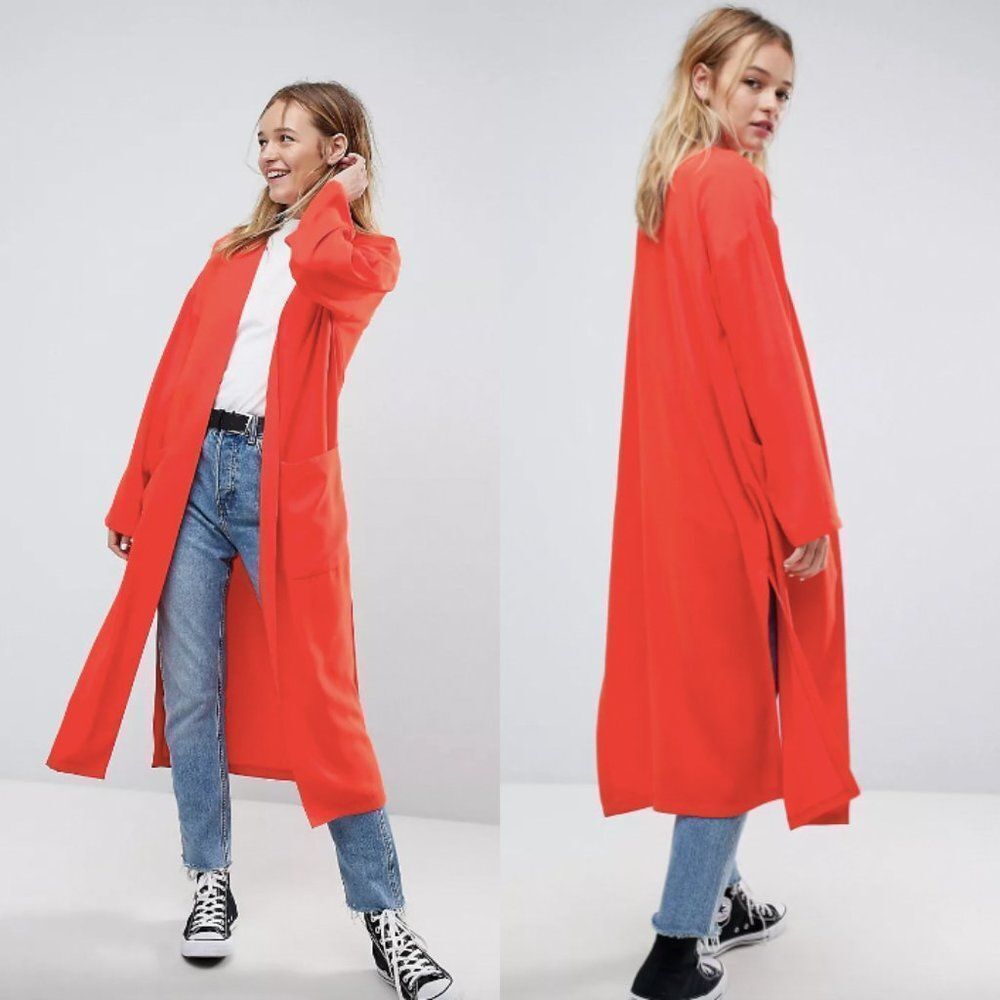 ASOS Vivid Red Open Front Cardigan